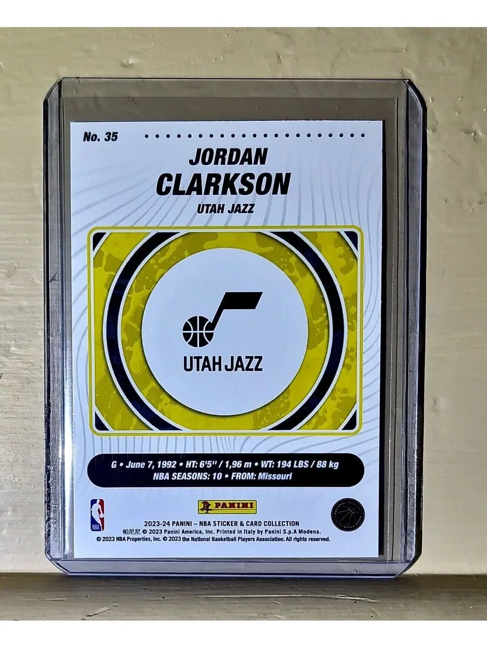 Jordan Clarkson 2023-24 Panini NBA Basketball #35 Card Utah Jazz